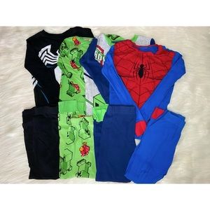 Spiderman & Minecraft Pajama Sets size 6